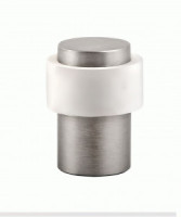 Ограничитель дверной РЕНЦ напольный, никель супер матовый/белый INDS 34 MSN/White