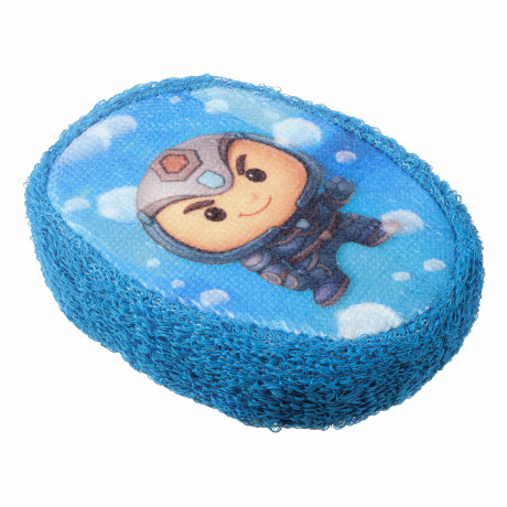 Мочалка-губка детская BY Русские Супергерои, размер 13x10x3см, пенополиуретан, 100% хлопок, 0+