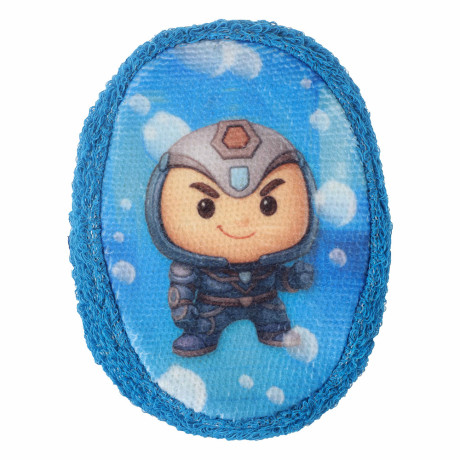 Мочалка-губка детская BY Русские Супергерои, размер 13x10x3см, пенополиуретан, 100% хлопок, 0+