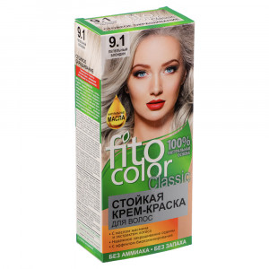 Краска для волос FITO COLOR Classic, 115 мл, тон 9.1 пепельный блондин