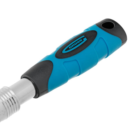 Ключ-трещотка телескопический 1/4", 150-200 мм, CrV, 72 зуба, с быстрым сбросом, хром Gross