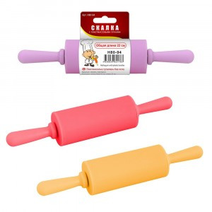 Скалка с пласт.ручк, 22см (кратность 6шт!!!), силикон, пластик H80-94 Мультидом