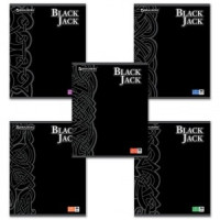 Тетрадь 96л., BRAUBERG клетка, выбор. лак, &quot;Black Jack&quot;, 5 видов, EAC, 401848