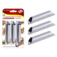 Трубочка кулинарная "Сицилия", 3шт/уп, цена за уп,12,5*2,5см(кратность 6шт!!!)сталь AN8-47 Мультидом