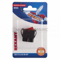REXANT выкл. клавиш.250V 16А(4с)ON-OFFкрасн.с подсв.(RWB-502, SC-767, IRS-201-1)BL1,(10!), 06-0303-B