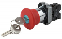 ЭРА LAY5-BS142 кнопка управления "Грибок"с ключом крас. d22мм 240В 1р