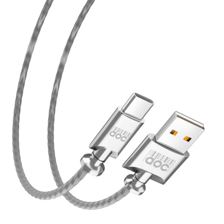 PRILUCHNIY Кабель для зарядки Metall Type-C, 1м, 3A, QC 3.0, металл