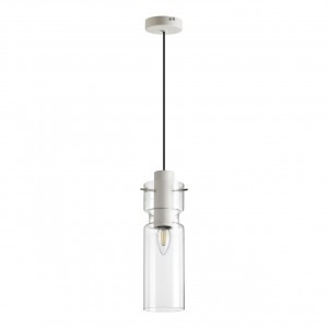 ODEON LIGHT 5057/1B PENDANT ODL24 323 бел./прозр./мет/стекло Подвес E27 1x40W SCROW 83