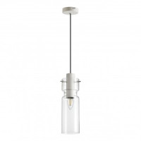 ODEON LIGHT 5057/1B PENDANT ODL24 323 бел./прозр./мет/стекло Подвес E27 1x40W SCROW 83