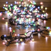 Гирлянда «КластерLED» 3 м, темно-зеленый ПВХ IP20, 288LED, мультиколор