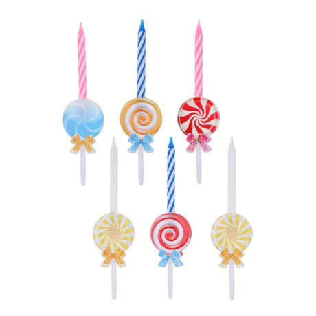 Набор свечей для торта с декором тм Fntastic, 10 см, 6 шт