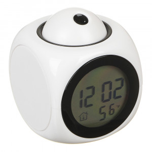 LADECOR CHRONO Будильник с ЖК-дисплеем, термометр, проекция времени, ABS, 9х7,8х7,8см, 2 цвета