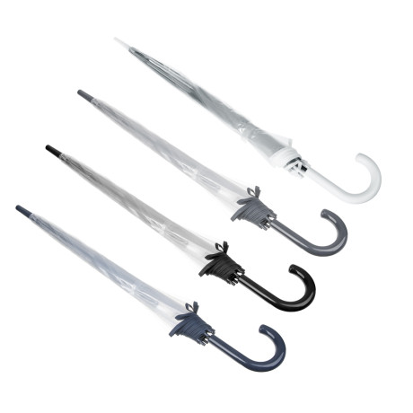 Зонт-трость женский, металл, пластик, ПВХ, 60 см, 8 спиц, 4 дизайна, RST116