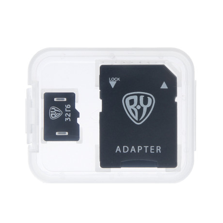 Флеш-карта памяти microSD BY 32Гб, 10 класс с адаптером SD