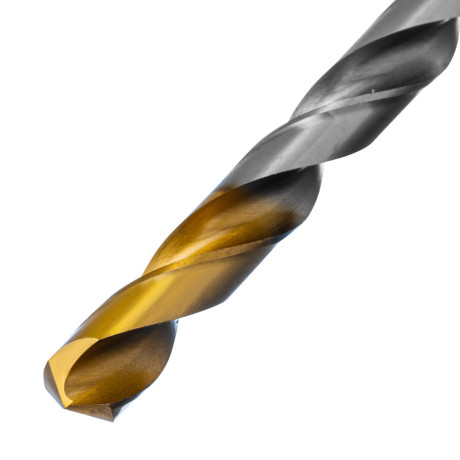 Сверло спиральное по металлу 12 x 205 мм, Р6М5, Golden Tip, удлиненное Denzel