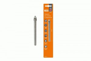 TDM Сверло по стеклу и керамике 8?80 мм 2 реж лезвия цилиндр хв блистер 1 шт "Рубин" SQ1091-0102