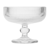 MILLIMI Бокал-креманка Грея, 250мл, стекло, прозрачный, рифленый