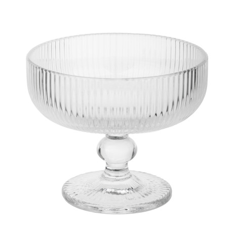 MILLIMI Бокал-креманка Грея, 250мл, стекло, прозрачный, рифленый