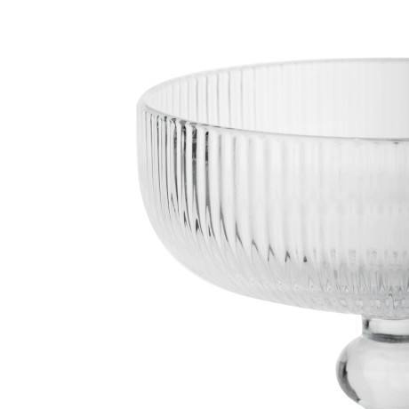 MILLIMI Бокал-креманка Грея, 250мл, стекло, прозрачный, рифленый