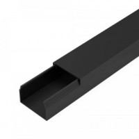 Промрукав Кабель-канал черный 2-й замок в п/э 25х16 мм (50м/уп) цена за 1м PR03.0212