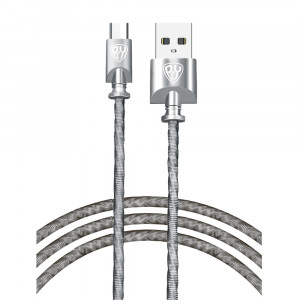 BY Кабель для зарядки Metall Micro USB, 1м, 3A, QC 3.0, металл