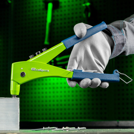 Заклепочник 250 мм, литой корпус, заклепки 2.4-3.2-4.0-4.8 мм Сибртех