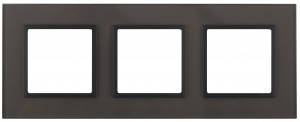 ЭРА 14 Elegance рамка СУ 3 мест.стекло, серый+антр 14-5103-32 5565