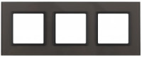 ЭРА 14 Elegance рамка СУ 3 мест.стекло, серый+антр 14-5103-32 5565