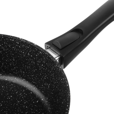 СЛАВЯНА Калина Сковорода литая глубокая d26см, антипригар.покрытие "мрамор", съемная ручка, индукция