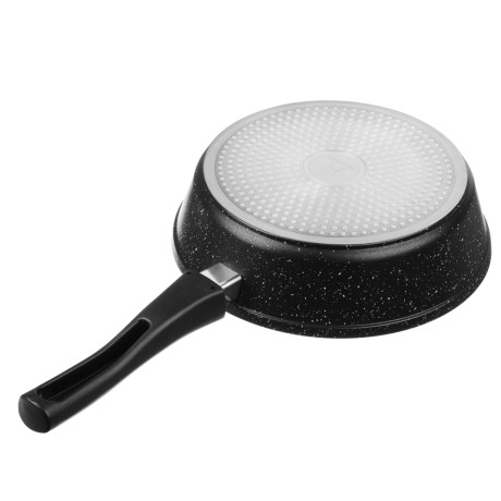 СЛАВЯНА Калина Сковорода литая глубокая d26см, антипригар.покрытие "мрамор", съемная ручка, индукция