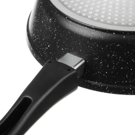 СЛАВЯНА Калина Сковорода литая глубокая d26см, антипригар.покрытие "мрамор", съемная ручка, индукция