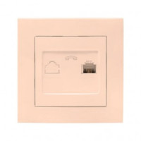 EKF Валенсия роз. СУ телефонная ТЛФ RG-11 1 мест. кремовая Al/Cu (корпус PC) EWT01-034-20