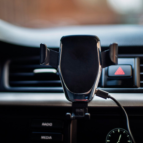 NG Держатель телефона на дефлектор с беспроводной зарядкой, 10W, 2А, пластик