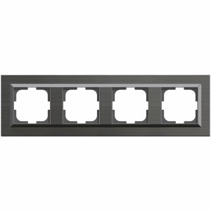 OVIVO Рамка СУ 4 местн. QUANTUM, серый магнит, 405-310000-228