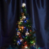 Feron Гирлянда Нить 50LED мультиколор, 5м, IP20, зеленый шнур 3м, контроллер CL580 48627