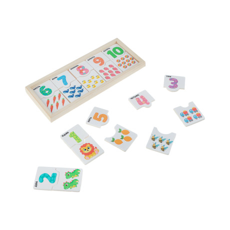 ИГРОЛЕНД Развивающий набор "Первый счет", дерево, 21х8,5см