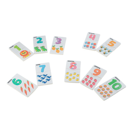 ИГРОЛЕНД Развивающий набор "Первый счет", дерево, 21х8,5см