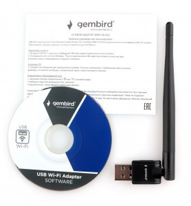 Сетевой адаптер Wi-Fi Gembird 150 Мбит, USB, 802.11b/g/n, 19369