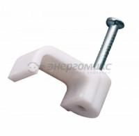 REXANT скоба плоская с гвоздем пластик.  5мм х 2мм (упак. 50 шт.), (10!) 07-4205