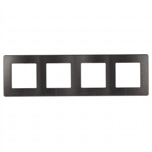 ЭРА 12 рамка СУ 4 мест. САТИН, графит 12-5104-12 9028