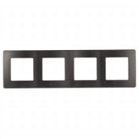 ЭРА 12 рамка СУ 4 мест. САТИН, графит 12-5104-12 9028