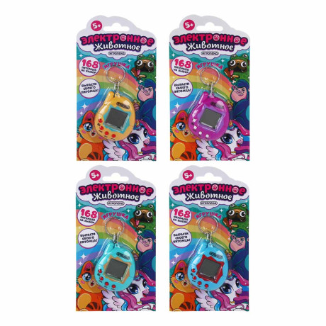 ИГРОЛЕНД Игрушка "Электронное животное", 2AG13, пластик, 4,8х6см, 4 цвета