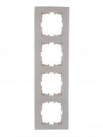 Lezard KARINA рамка 4 мест. (горизонт.) б/вст крем (ABS) 707-0300-149