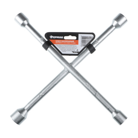 ЕРМАК Ключ баллонный крестовой, 17-19-21-23 мм, 14", сатин, SZ002