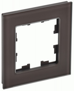 IEK BRITE Рамка СУ 1 мест. РУ-1-2-БрТБ стекло бронза BR-M12-G-K45