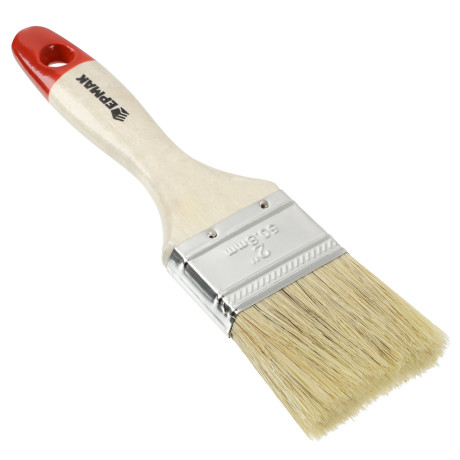 ЕРМАК/HEADMAN Кисть малярная плоская "Евро" нат. щетина 2" (50мм)