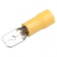 General Разъем плоский РпИп 5,5-6-0,8 желтый &quot;папа&quot; (уп.100шт, цена за уп.) GRIP-5,5-6,35 475725