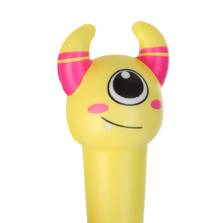 Ручка-мялка шариковая синяя, в форме монстрика, 4 дизайна