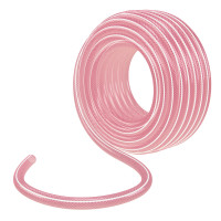 Шланг эластичный 3/4&quot;, 50 м, прозрачный розовый Palisad