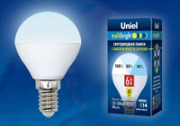 Uniel Multibright шар E14 6W(510lm) (диммер 100-50-10%) 4000K 4K матов  LED-G45-6W/NW/E14/FR/MB
